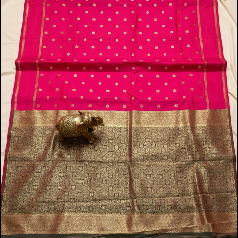 Pink soft silk saree