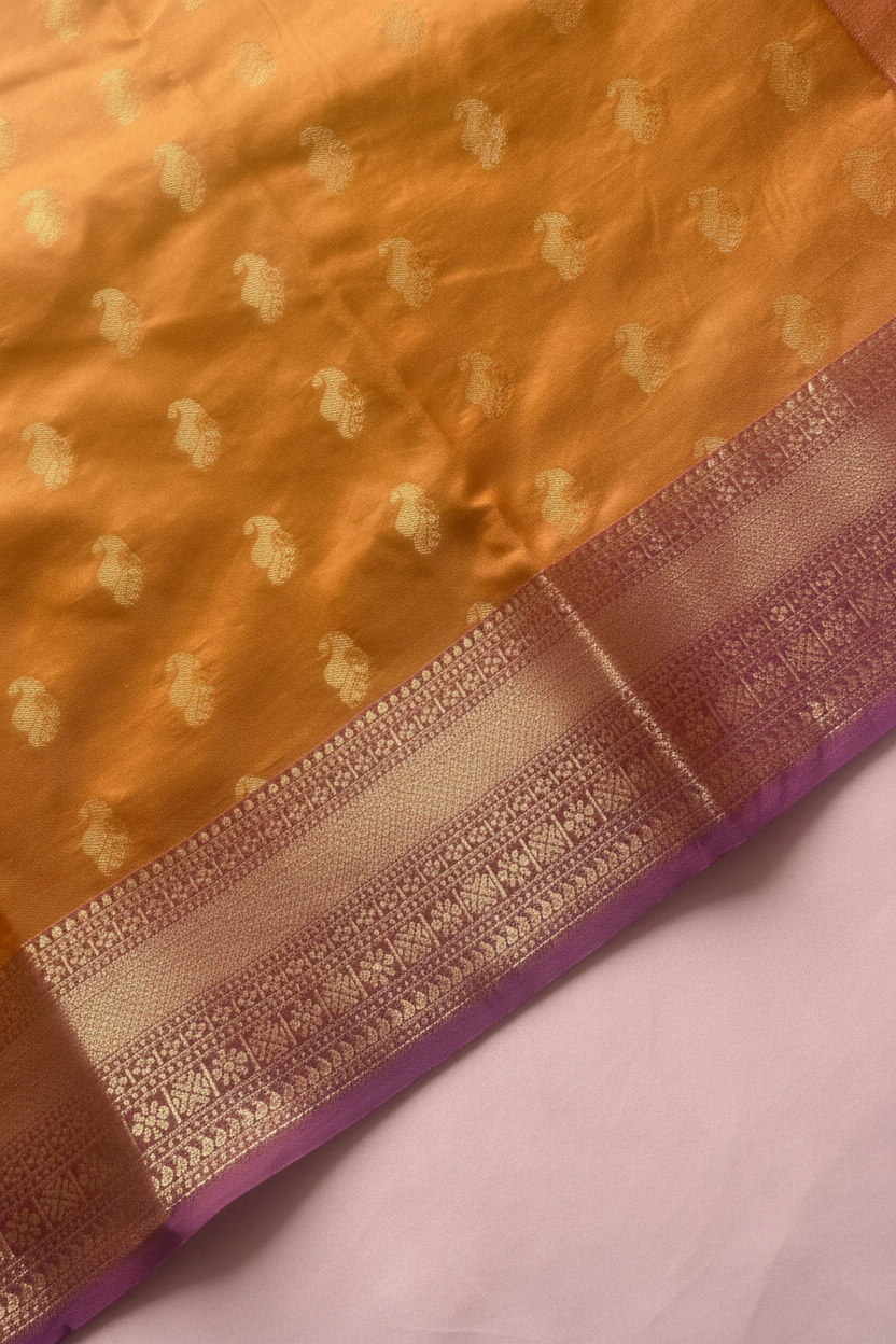 Golden Mustard Soft Silk Saree