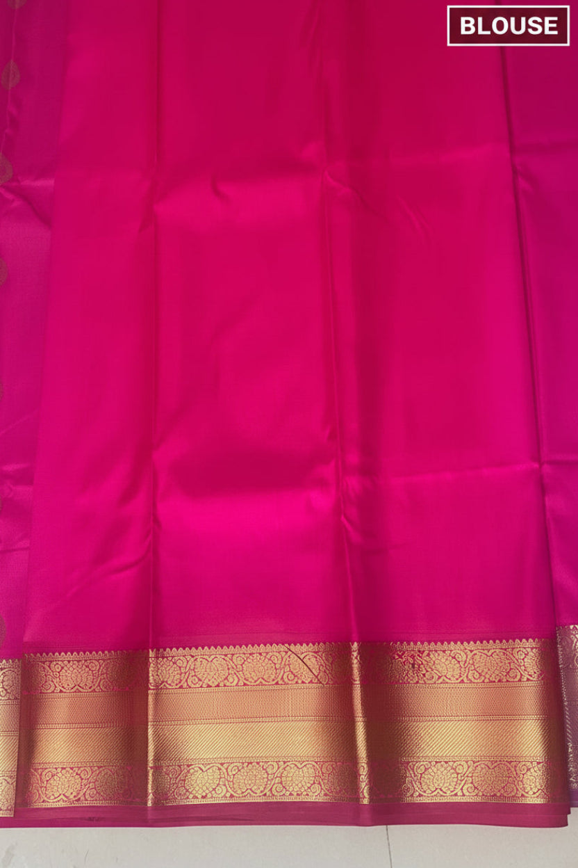 Lavender and Pink Semi Silk Saree