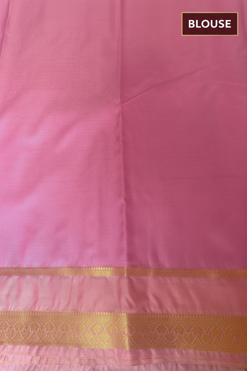 Lavender Semi Silk Saree