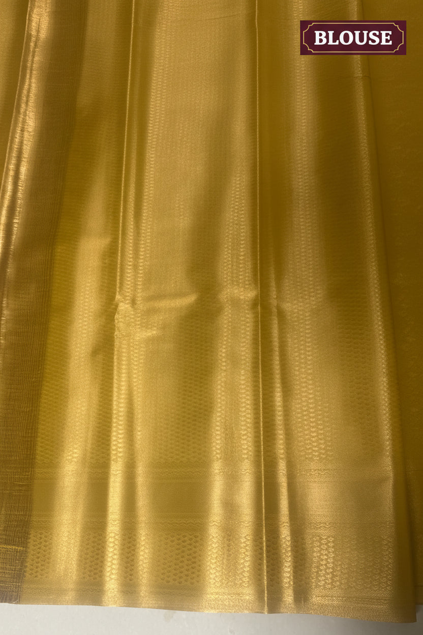 Elegant Gold Silk Saree