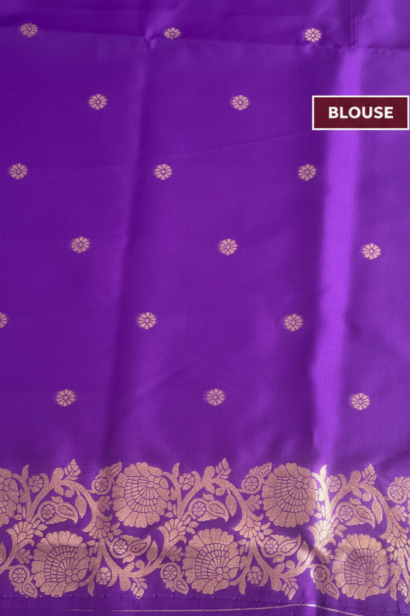 Purple Banarasi Silk Saree