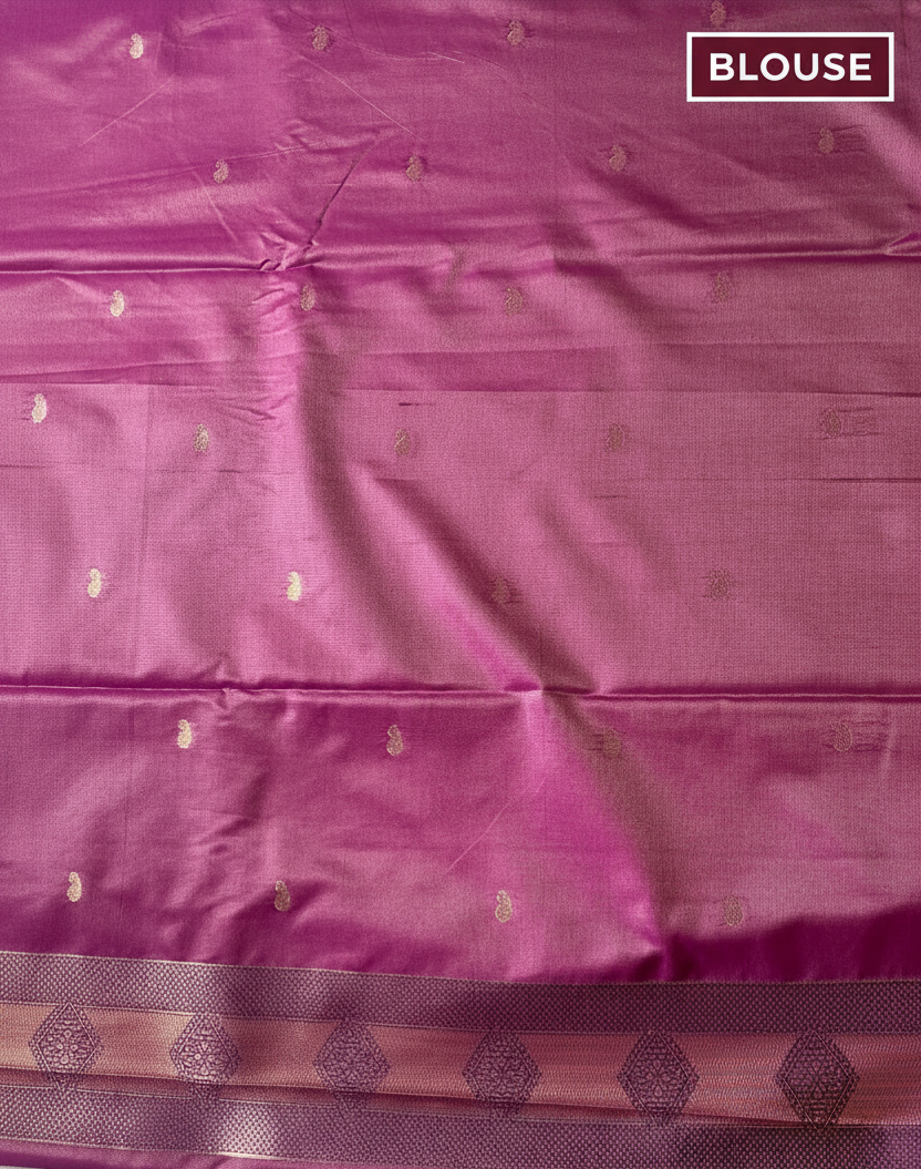 Magenta & Purple Silk Saree
