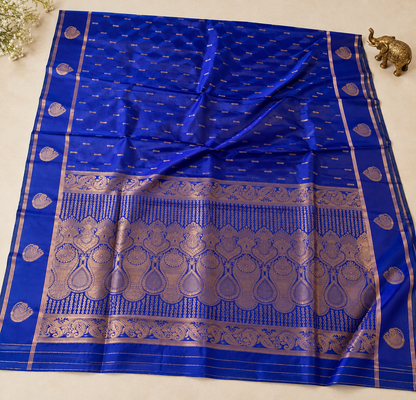 Blue Gajji Silk Saree