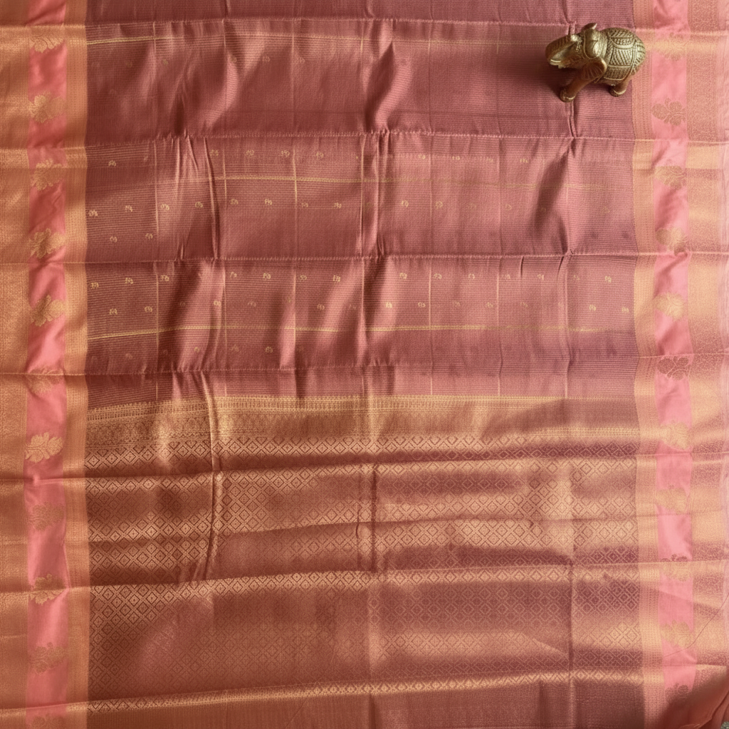 Dusty Rose Soft Silk Saree