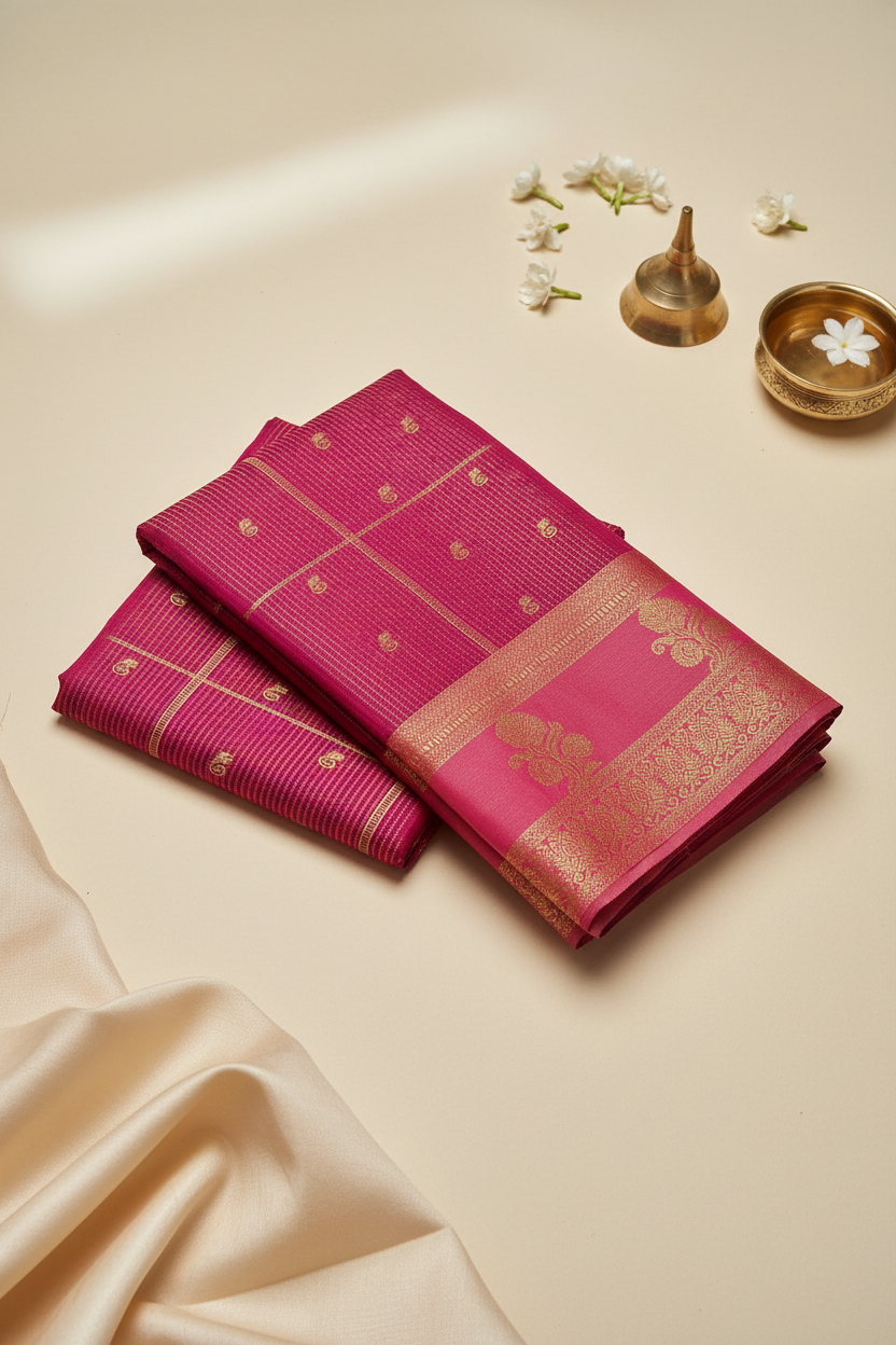 Pink Soft Silk Saree