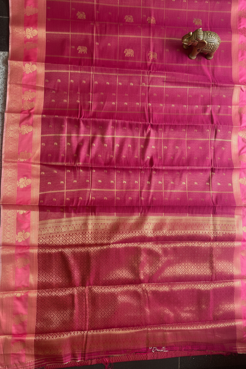 Pink Soft Silk Saree