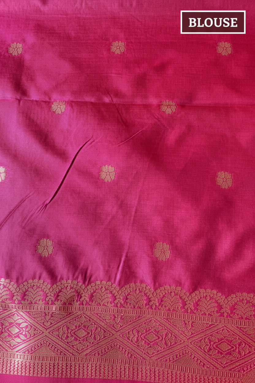 Purple and Pink Silk Saree