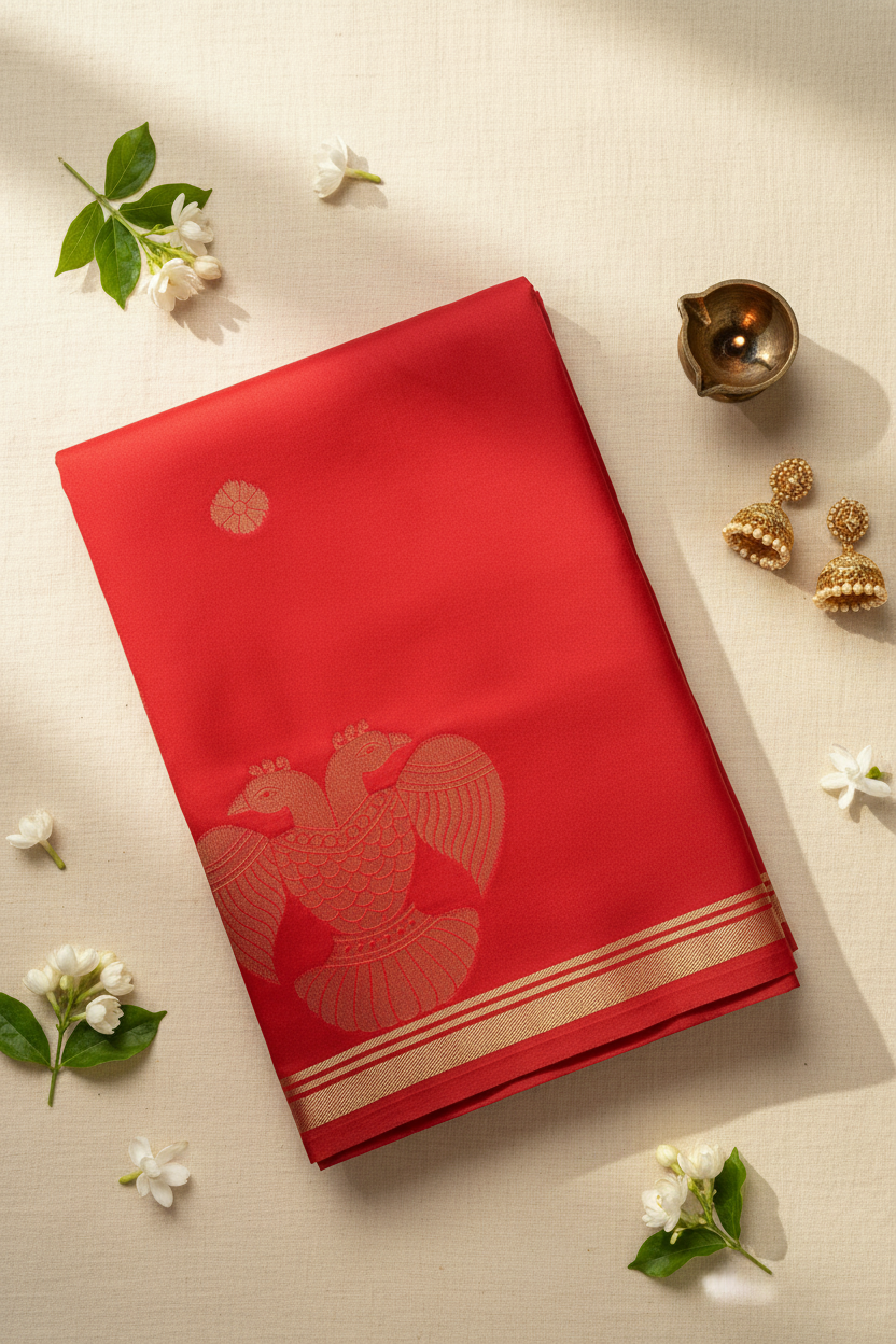 Red Soft Silk Saree