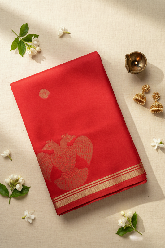 Red Soft Silk Saree