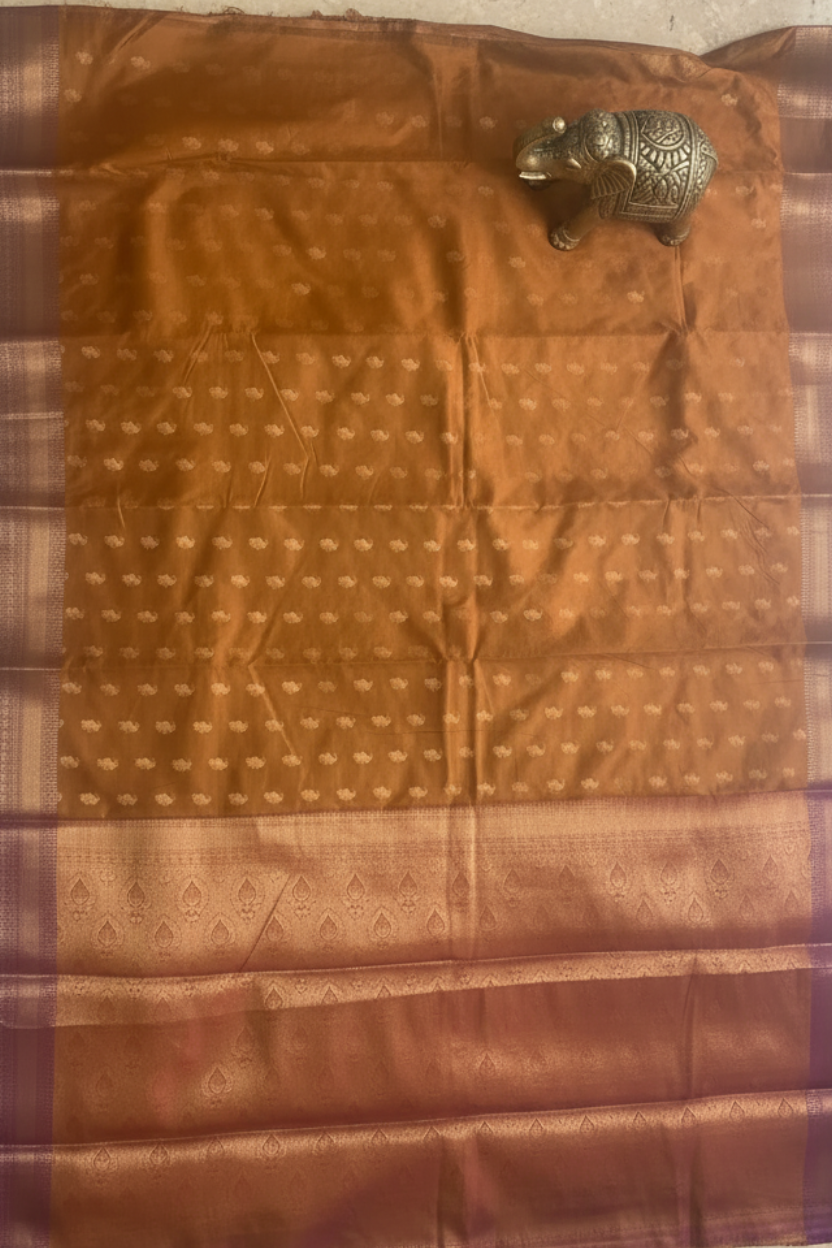 Golden Mustard Soft Silk Saree