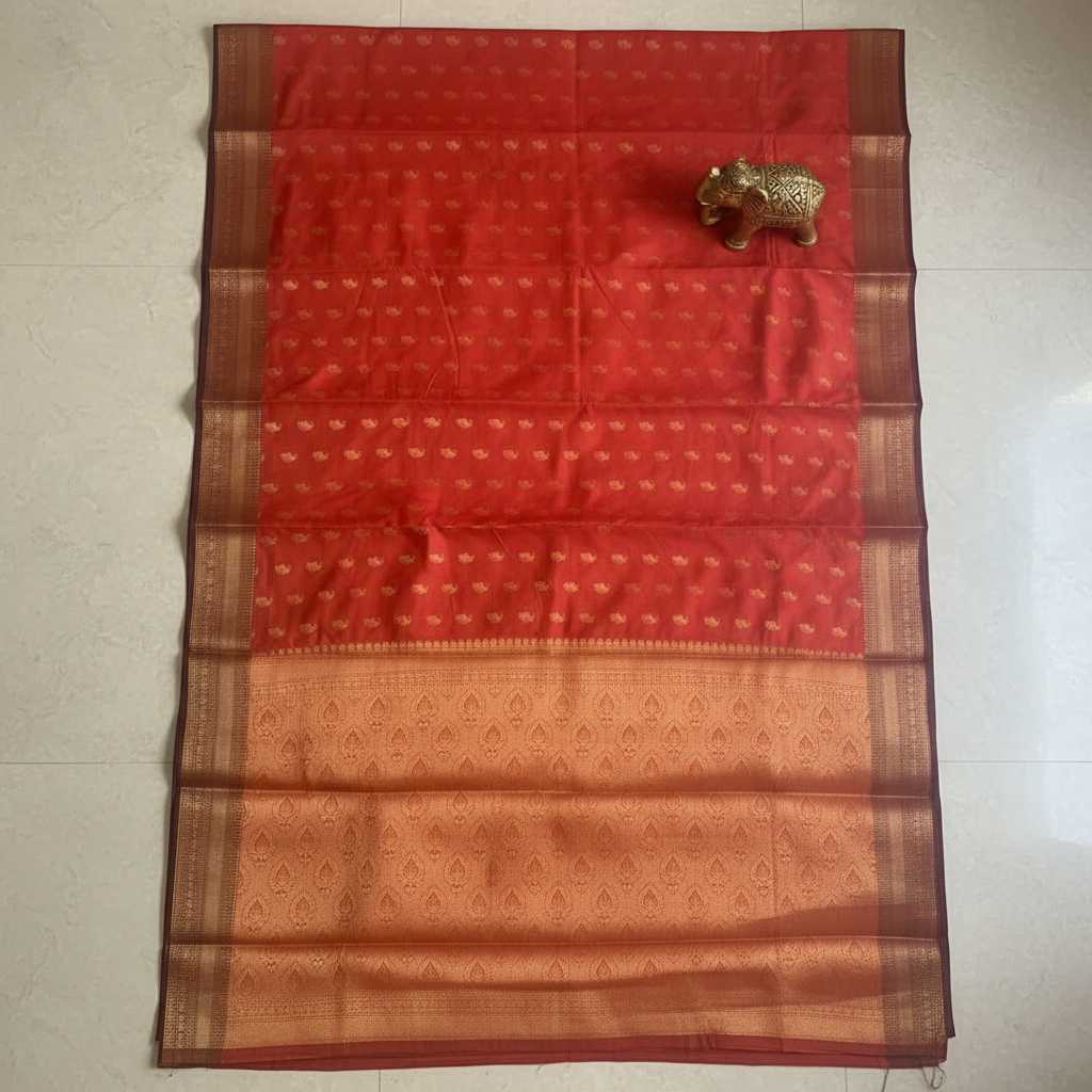 Red Zari Soft Silk Saree