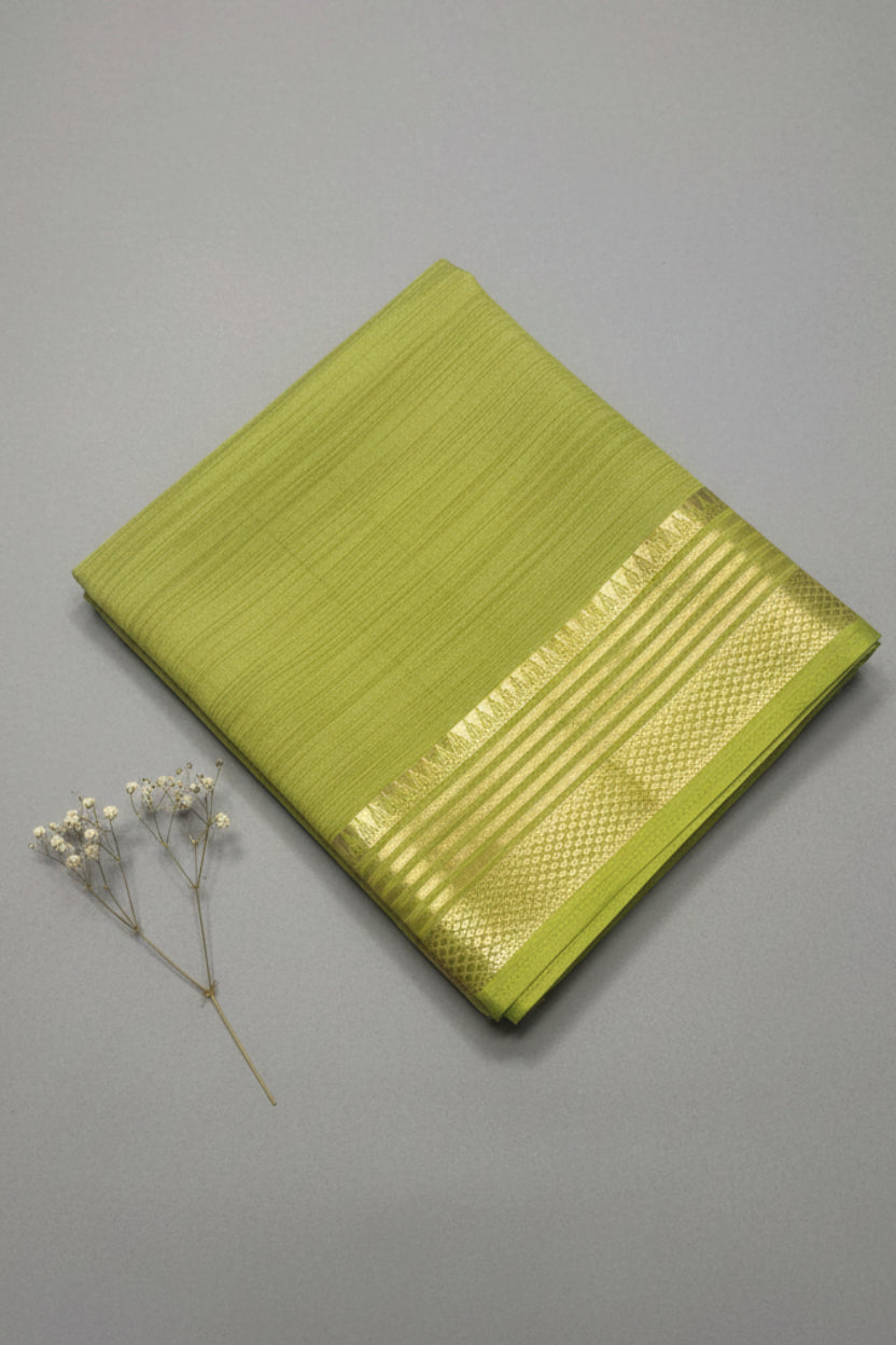 Green Tussar Silk Saree