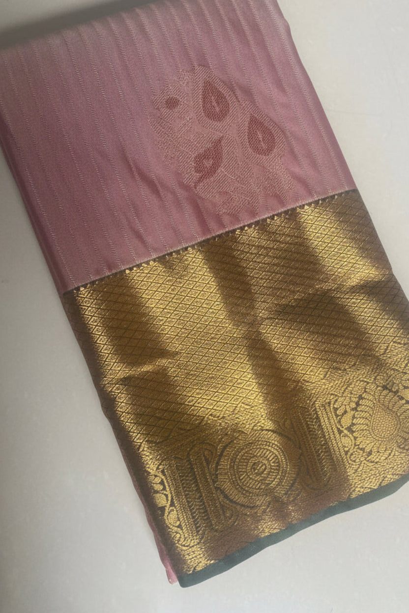 Pastel Pink Silk Saree