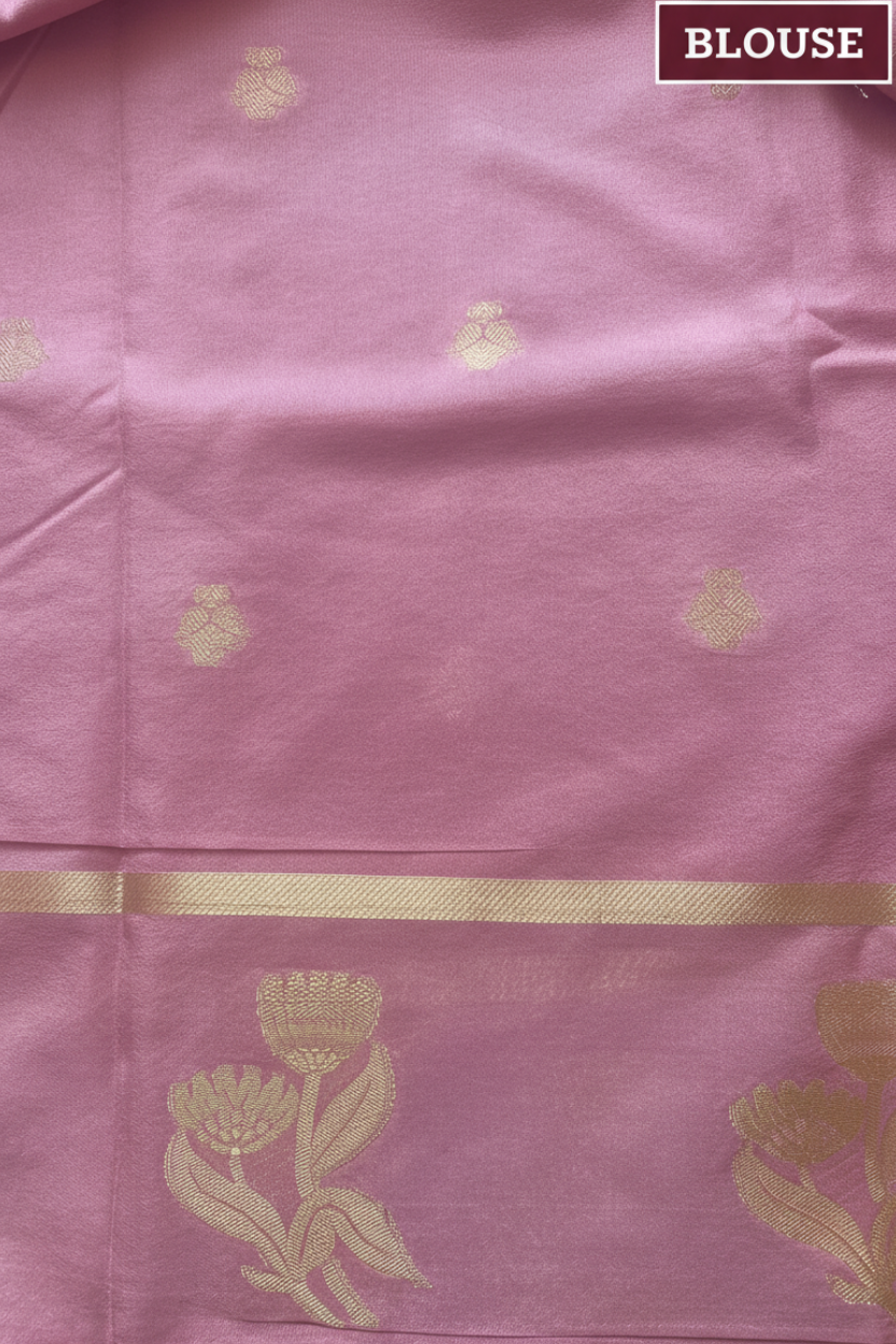 Pink Banarasi Silk Saree
