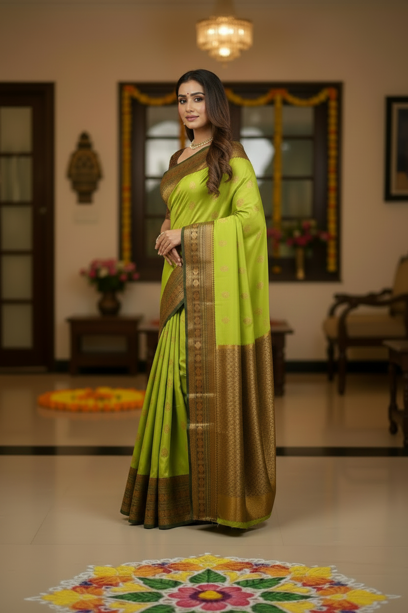 Green Soft Silk Saree