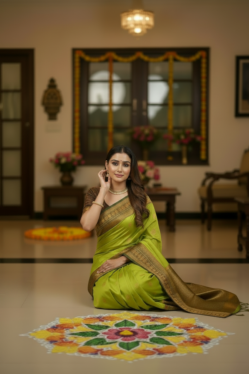 Green Soft Silk Saree