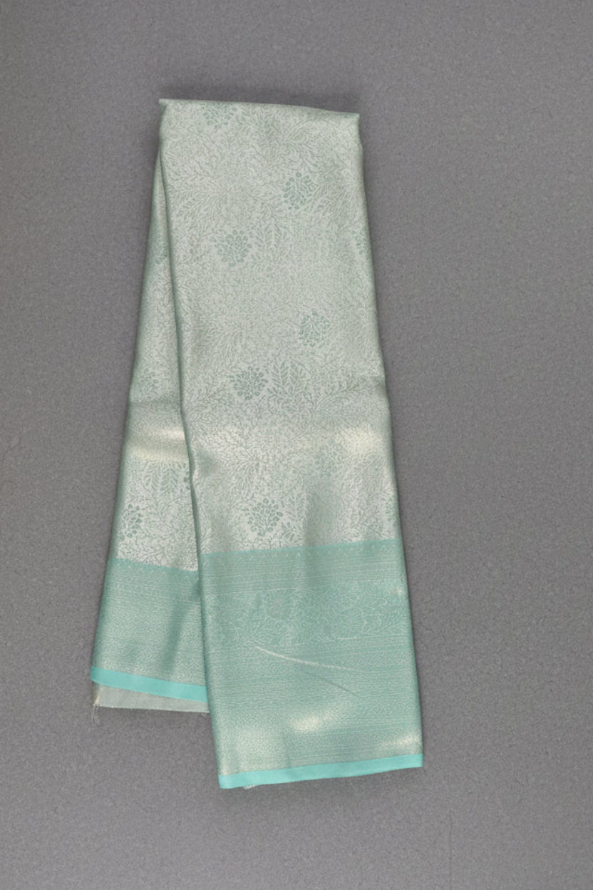 Sea Green Kanchi Soft Tissue Silk Saree