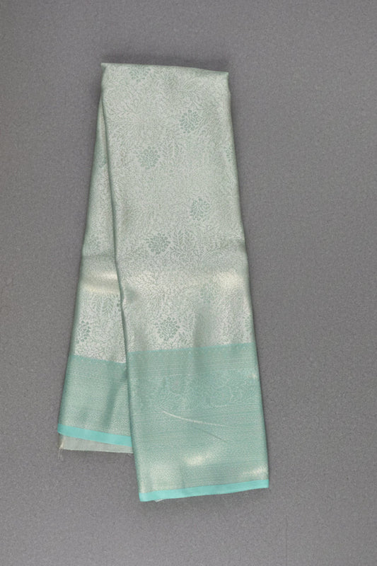 Sea Green Kanchi Soft Tissue Silk Saree