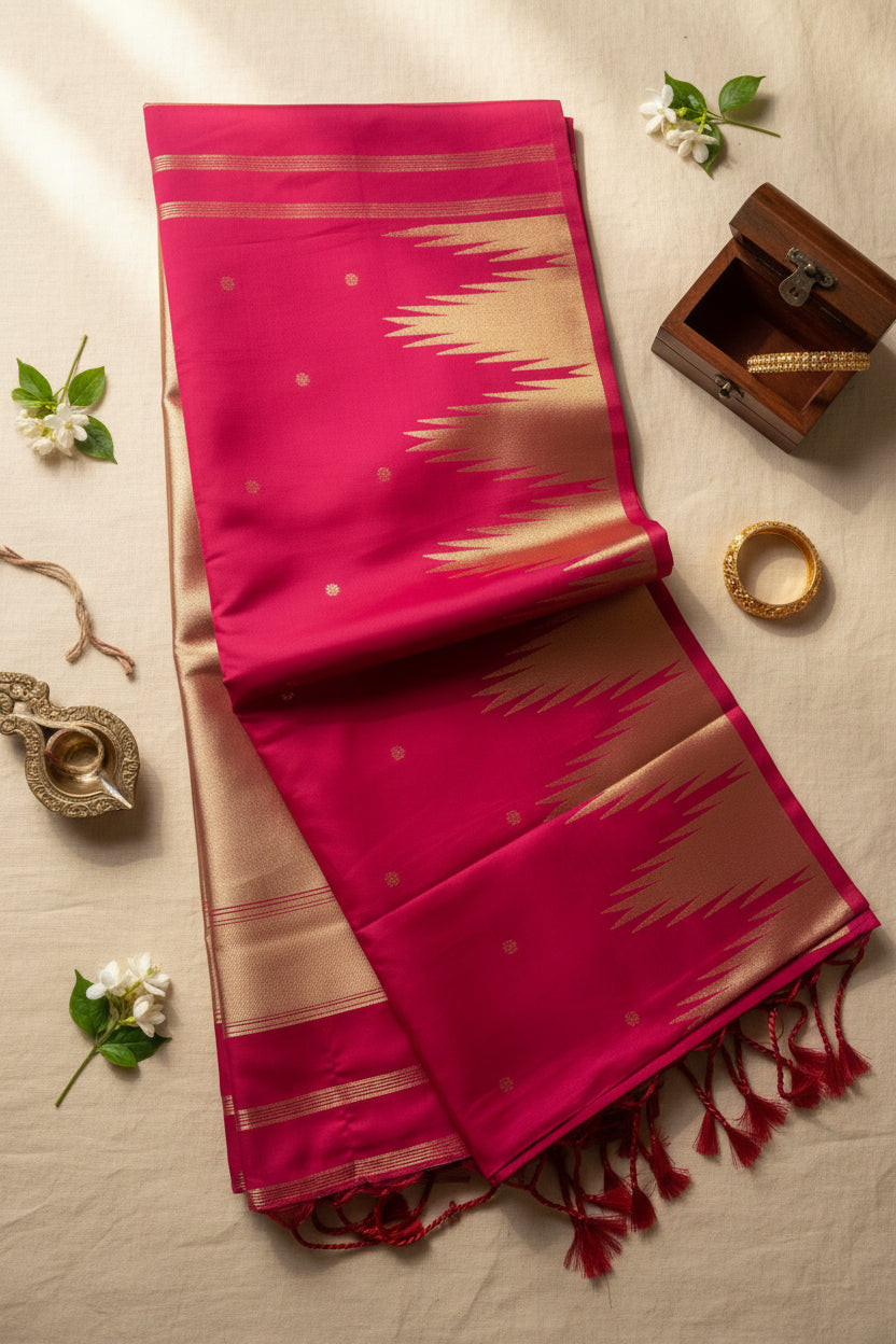 Pink Soft Silk Saree