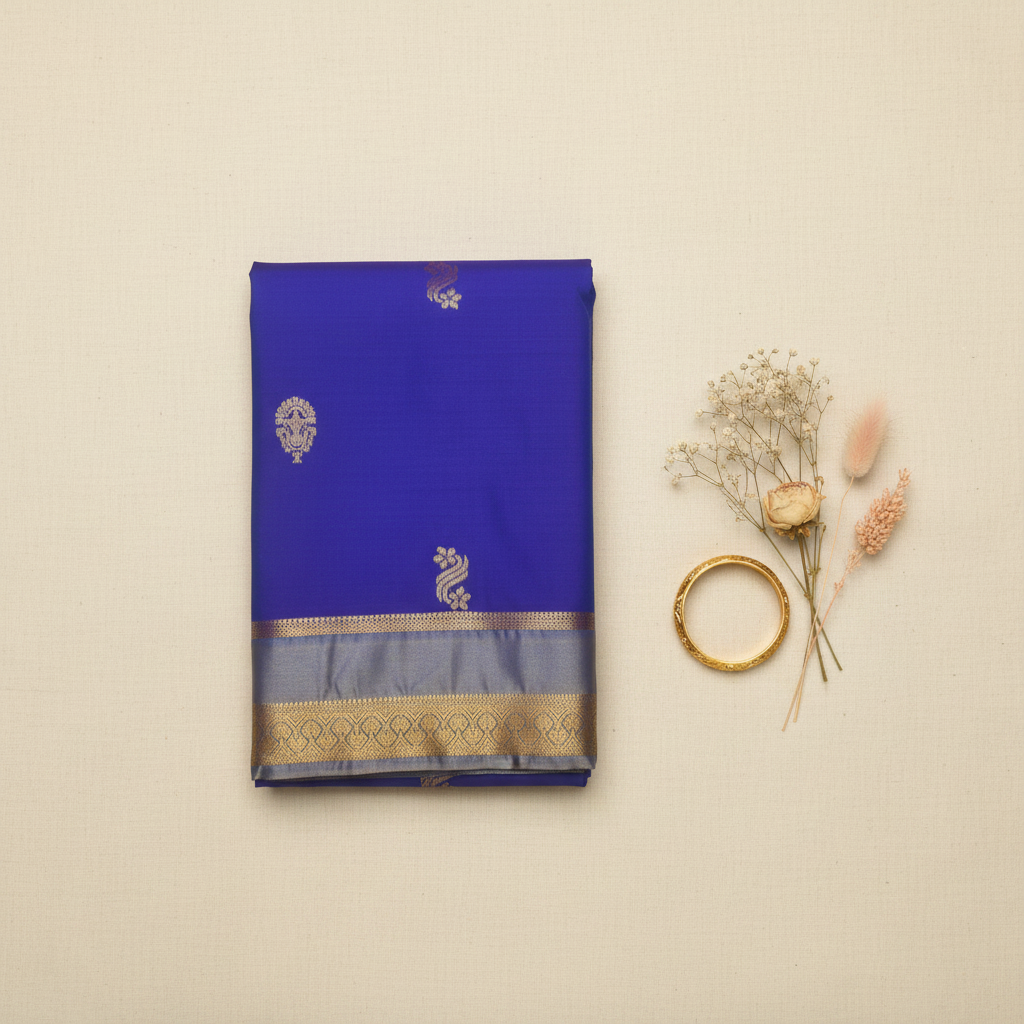 Blue Semi Silk Saree