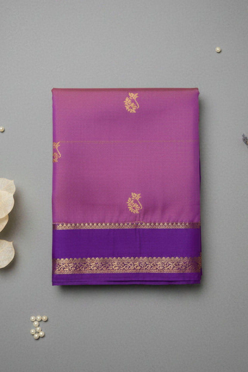 Purple Semi Silk Saree