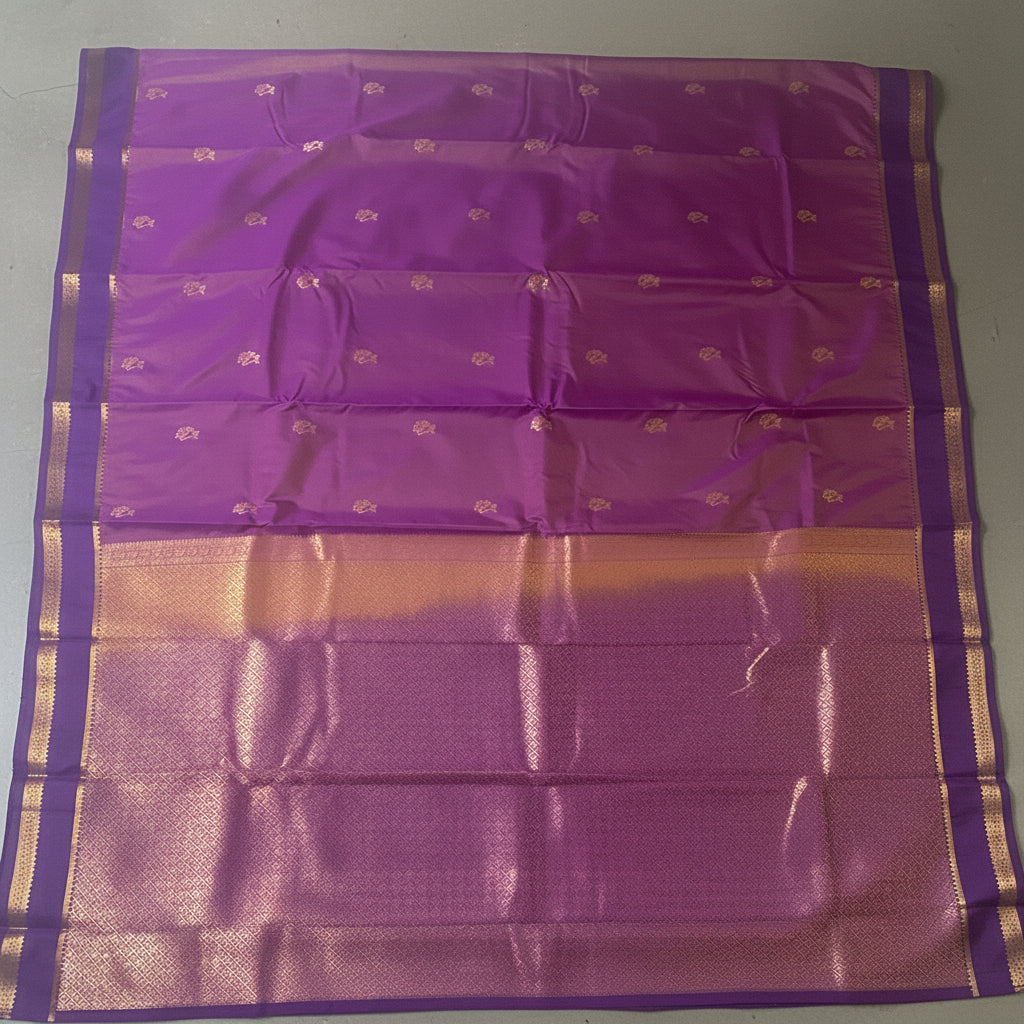 Purple Semi Silk Saree