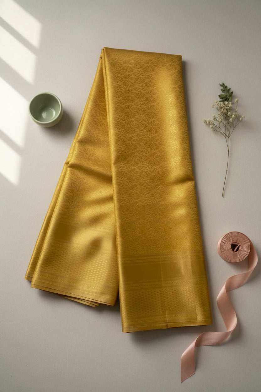 Elegant Gold Silk Saree