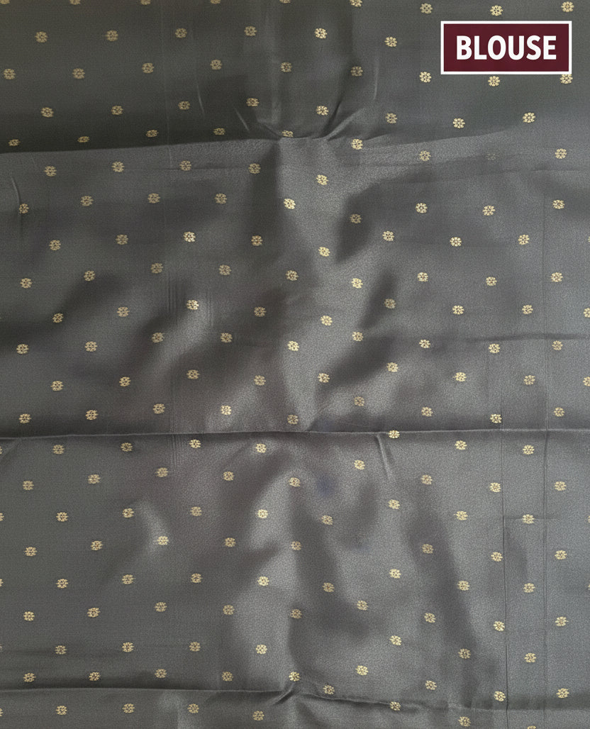 Olive gold with black Zari lines Soft Silk Saree