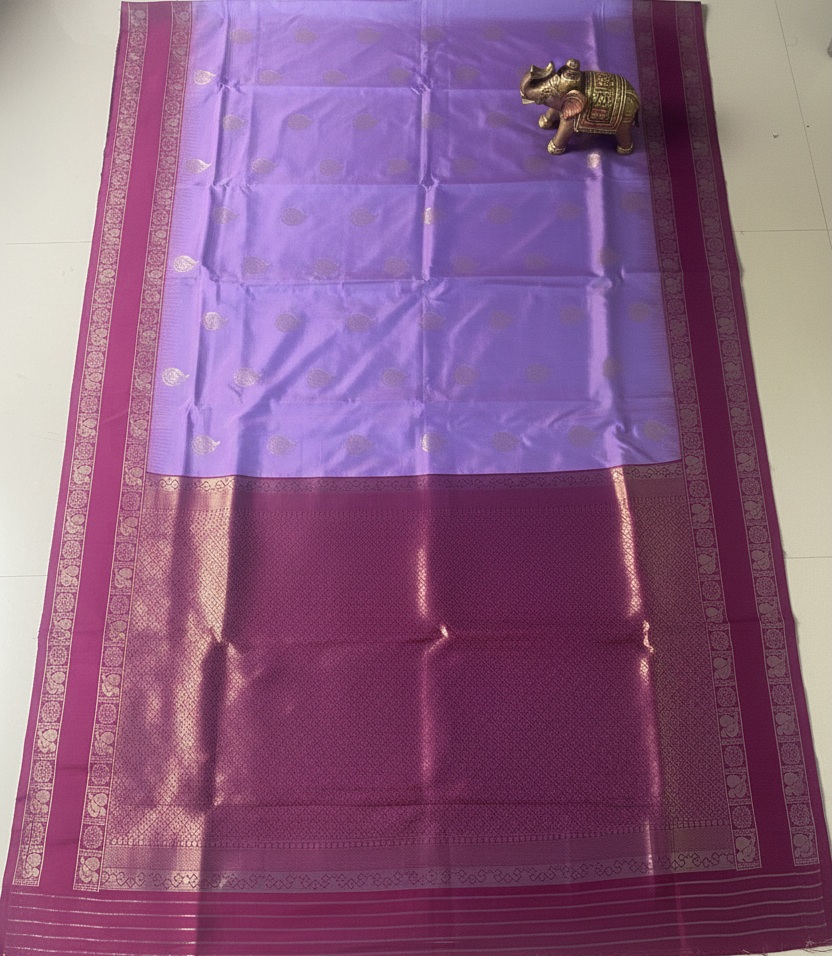 Lavender and Magenta Soft Silk Saree