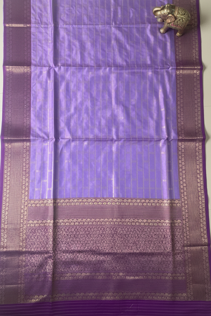 Lavender and Purple Soft Silk Saree