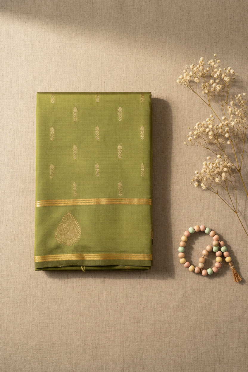 Green Gajji Silk Saree