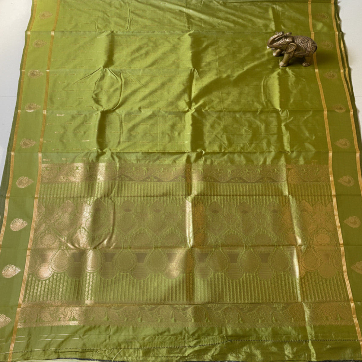 Green Gajji Silk Saree