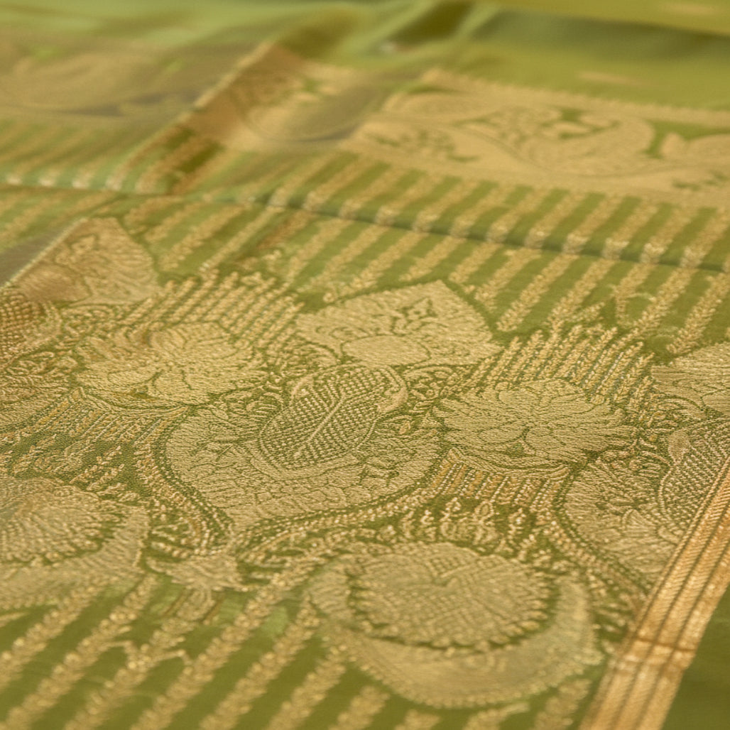 Green Gajji Silk Saree