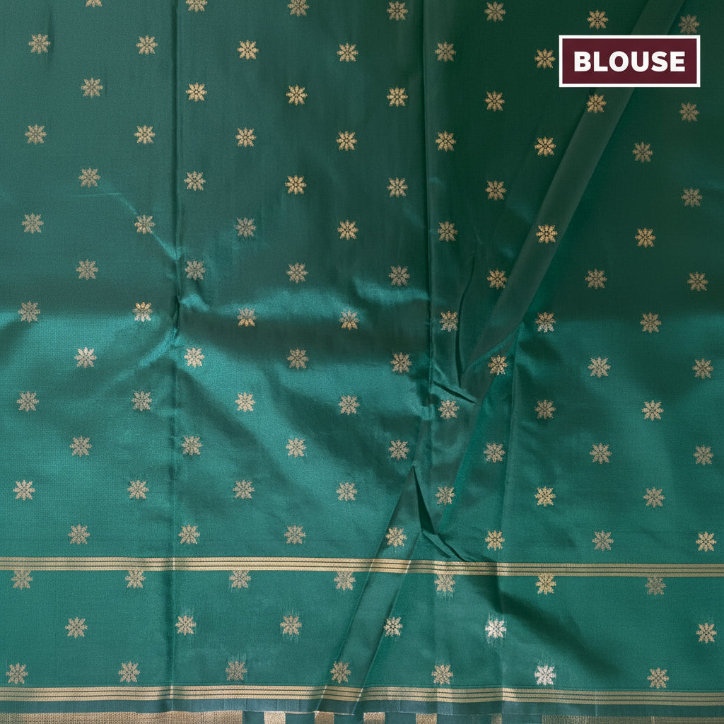 Teal Green Gajji Silk Saree