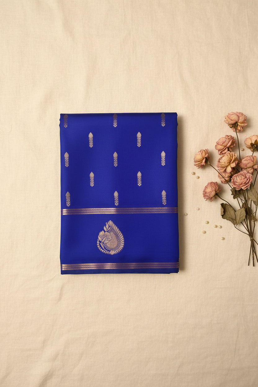 Blue Gajji Silk Saree