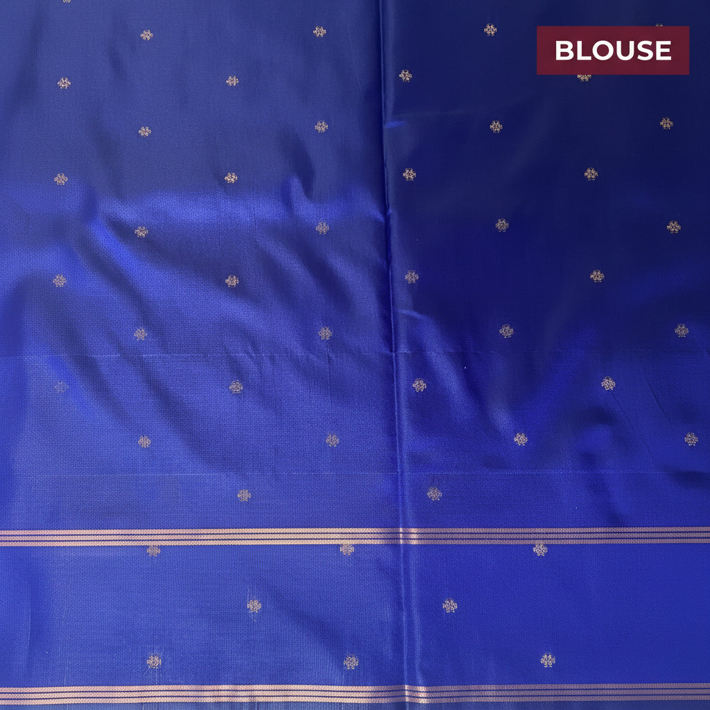 Blue Gajji Silk Saree