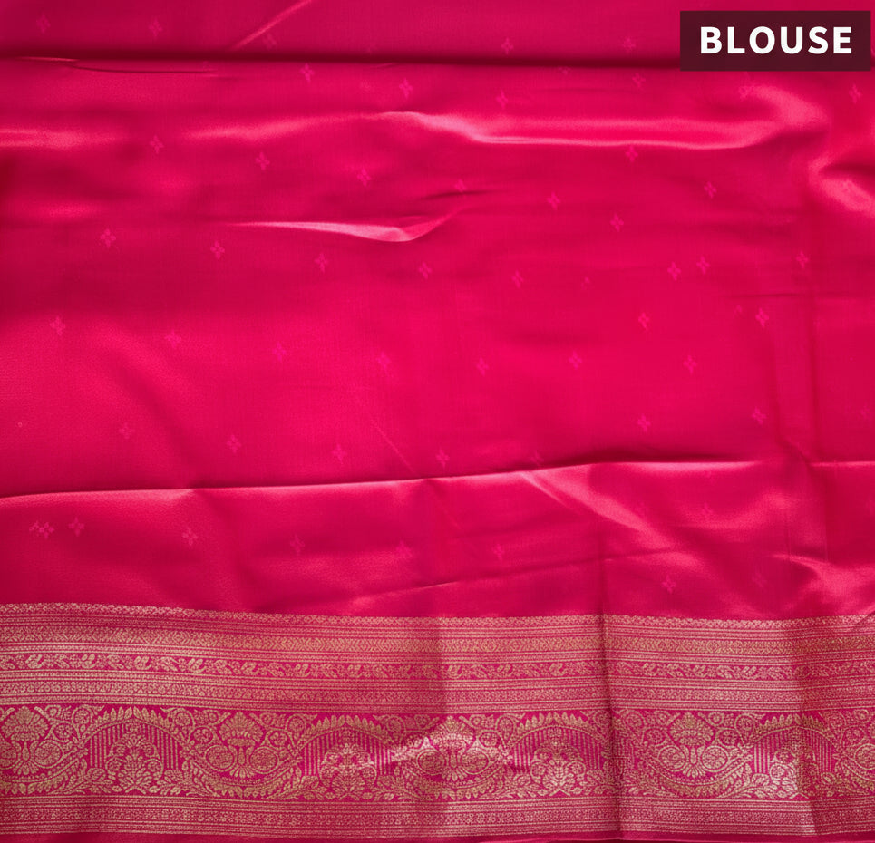 Copper-Orange and Pink Kanjivaram Soft Silk Saree