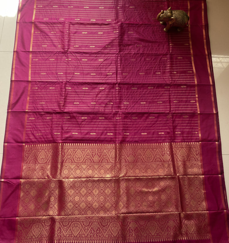 Pink Gajji Silk Saree