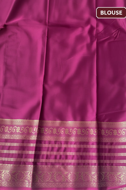 Sage Green Mysore Crape Silk Saree