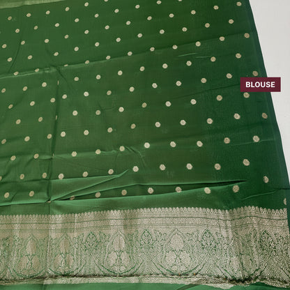 Yellow and Green Georgette Saree