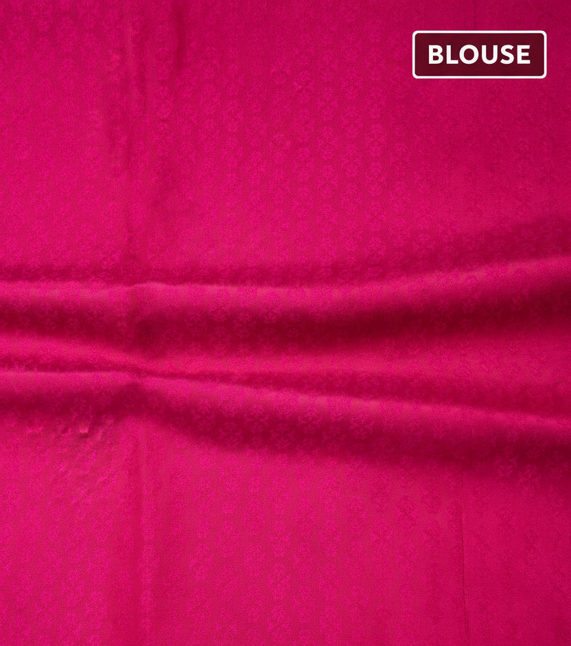 Orange & Pink Kanjivaram Soft Silk Saree