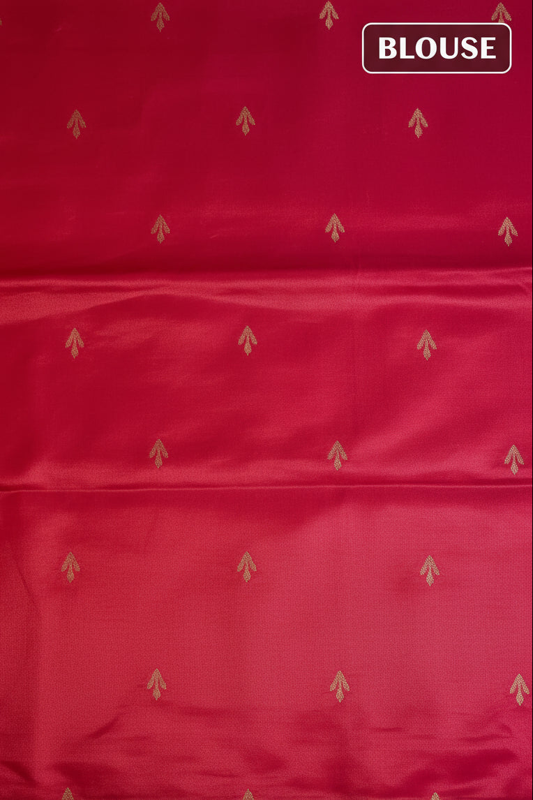Brown & Pink Ikkat Silk Saree