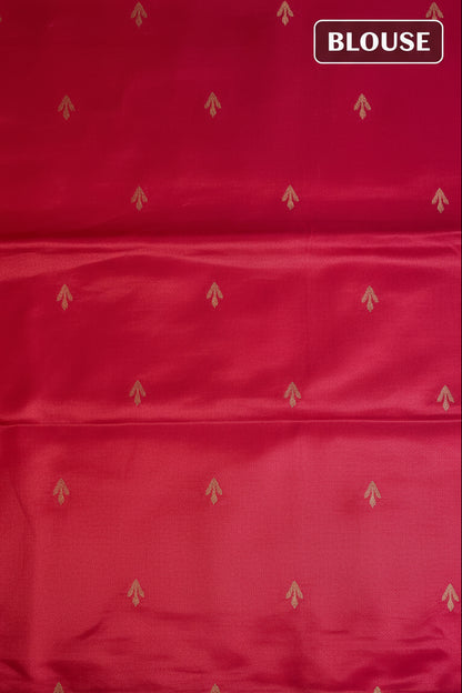 Brown & Pink Ikkat Silk Saree
