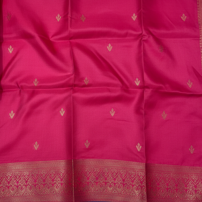 Purple & Pink Ikkat Silk Saree