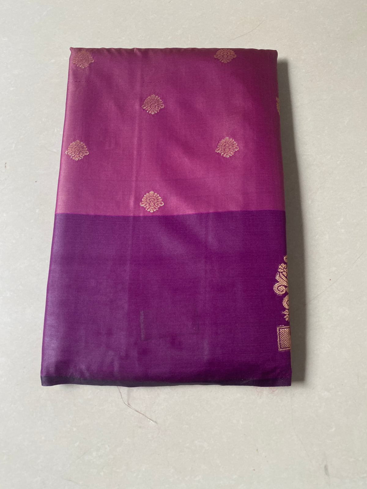 Magenta & Purple Silk Saree