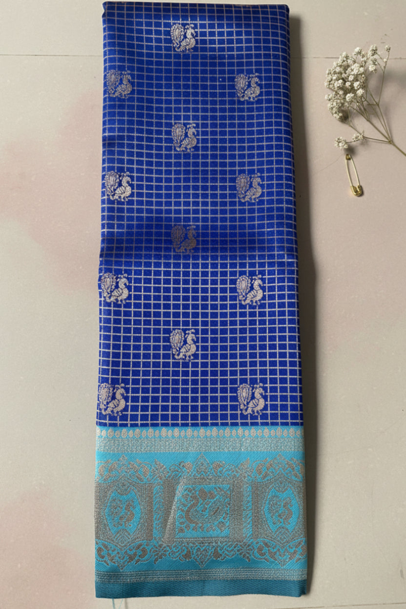 Blue Soft Silk Saree