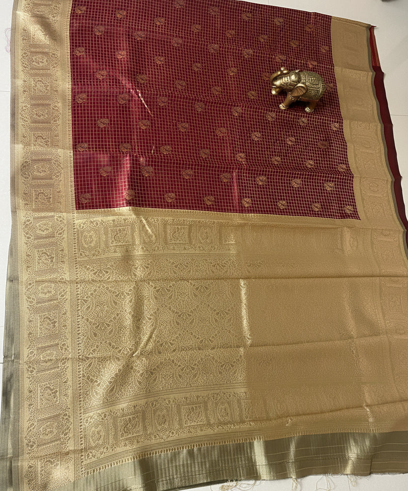 Maroon Soft Silk Saree