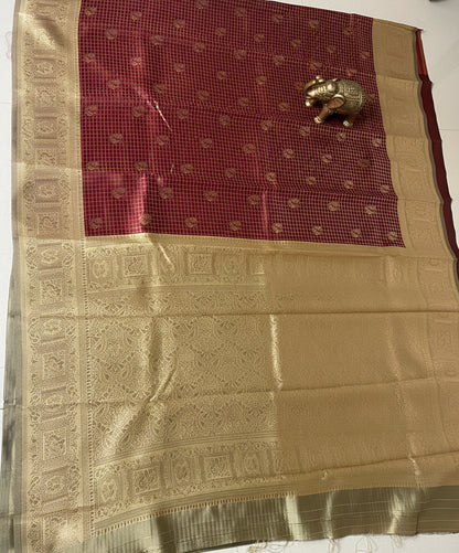 Maroon Soft Silk Saree