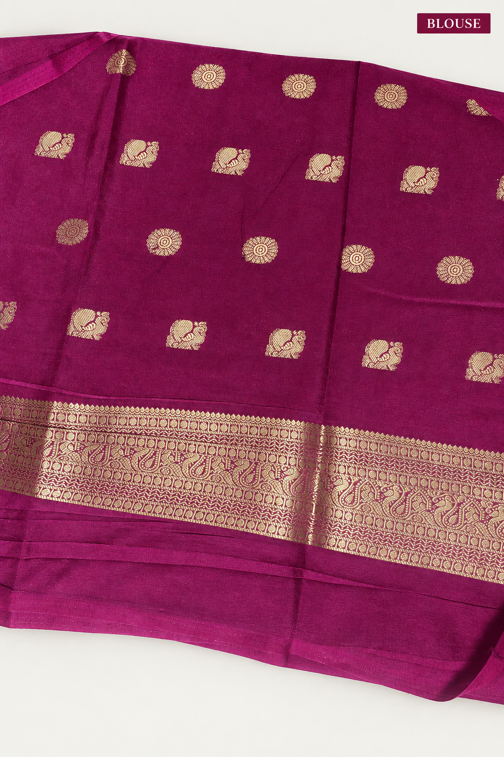Green & Magenta Mysore Silk Saree